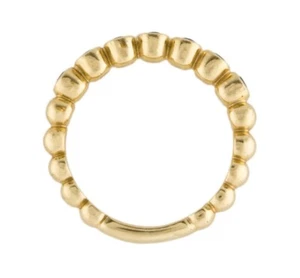 Lagos Covet Black Caviar Green Sapphire Eternity Band Stacking Ring 18K Gold 8.5 - Picture 1 of 9