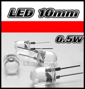 503# LED de puissance  10mm 0,5w  - rouge - dispo de 2 à 100pcs  - Bild 1 von 1