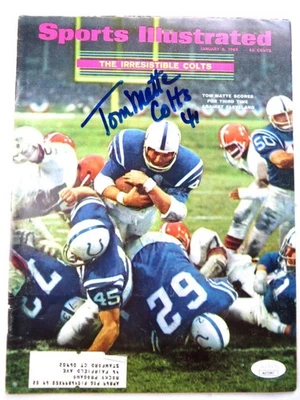 Tom Matte Signed Autographed Magazine Sports Illustrated 1969 Colts JSA AG71997 - Image 1 of 4