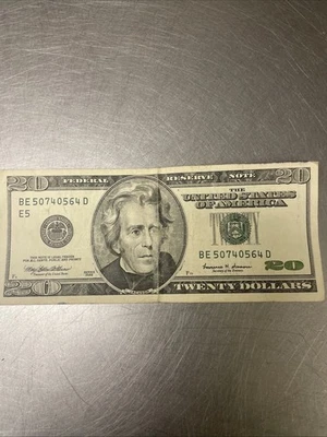 1999 Twenty Dollar Bill Federal Reserve Note Rare 26 Years Old Good Condition - Image 1 of 4