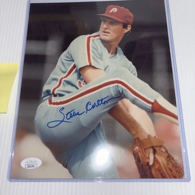 Steve Carlton Philadelphia Phillies HOF Signed Autographed Photo JSA Authentic - Image 1 of 3