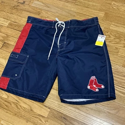 Boston Red Sox Mens XL Large Swim Trunks Bathing Suit Shorts MLB Baseball - Imagem 1 de 4