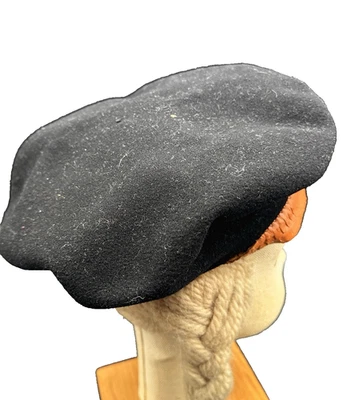 Boina de Lana SUPRA BASQUE De Colección Sombrero Banda de Cuero Hecho en Francia Foto 1 de 4