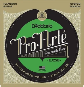 D'Addario EJ25B Pro-Arte Black Nylon Composite Flamenco Guitar Strings  - Picture 1 of 3