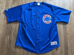 Chicago Cubs Jersey Mens 3XL Blue Majestic MLB Baseball Vintage Blank Made USA - Picture 1 of 10