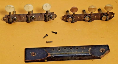 (Lote de 3) Waverly vintage (?) Sintonizador de guitarra/1 patrón extraño/puente de 6 cuerdas Foto 1 de 3