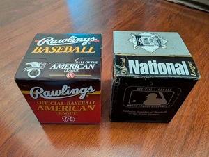 Rawlings Official American & National League Baseballs Budig/White New In Boxes - Picture 1 of 2