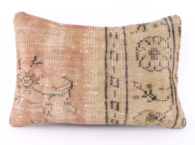 Vintage Kilim Pillowcase | 16x24 Turkish Kilim Pillow Cover Decorative Throw - Image 1 of 4