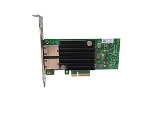 Adaptateur réseau PCIe Ethernet double port Intel X550-T2 10 GbE | Dell 04V7G2 - Photo 1/3