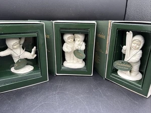 Dept 56 Snowbabies  3 -  “It’s Snowing- Lets Go Skiing -One For You One For Me - Picture 1 of 6
