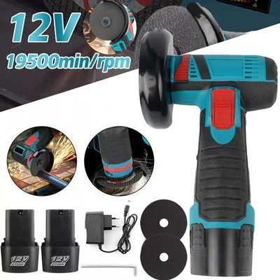 Akku Trennschleifer 12V Winkelschleifer Schleifmaschine Flex Mit 2 Batterien DE - Bild 1 von 4
