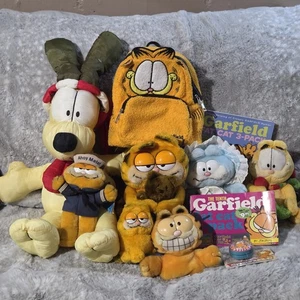 Lot de peluches Garfield Dakin. Rare, mini sac à dos bébé, Pooky, livres - Photo 1/24