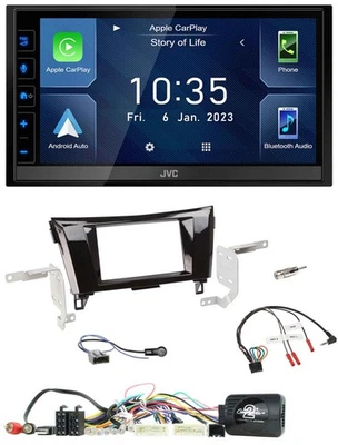 JVC DAB Bluetooth Lenkrad USB 2DIN Autoradio für Nissan X-Trail Qashqai 14-17 24 - Bild 1 von 4