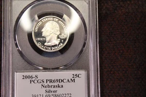 2006-S 25C PCGS PR69DCAM - Silver Nebraska Quarter - Picture 1 of 4