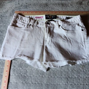 Pantalones cortos de jean para mujer Lucky Brand Y2K blancos con corte Riley, talla 6/28 - Imagen 1 de 10