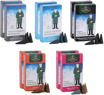 Original Crottendorfer Räucherkerzen Set-Winterwelt 10er Pack (10 x 24 Stück)