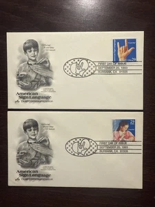 US FDC COVER 1993 YEAR SIGN LANGUAGE DEAF HEALTH MEDICINE STAMPS SCOTT 2783 - Picture 1 of 1