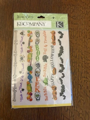 K&Company Halloween Border Rub Ons - Tim Coffey - Nuevo en paquete Foto 1 de 3