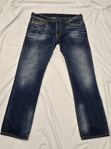 Jeans True Religion uomo 36Wx34L made in USA Ricky con FLAP punto spesso raro! 🔥 - Foto 1 di 24
