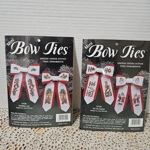 Lote 2 Mini Pajaritas Navidad Punto de Cruz Diseño Papá Noel 13105 13104 Joan Marchie - Imagen 1 de 4