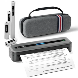 M832 Thermodrucker A4 Mobiler Drucker für Unterwegs Tragbarer Drucker Mit 4 R... - Afbeelding 1 van 8