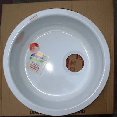 FREGADERO DESCATALOGADO FRANKE ROTONDO 17 1/8' REDONDO BLANCO RBC-110 NUEVO EN CAJA Foto 1 de 3