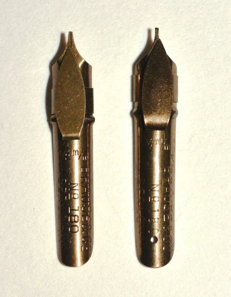 2 x Kalligraphie Schreibfedern, Bandzugfedern, Breitfedern,Stärke 1/2mm,pen nibs - Bild 1 von 1