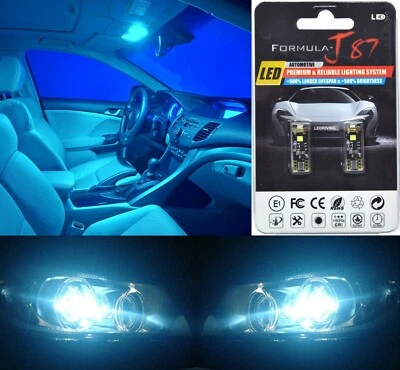 Canbus Error LED Light 168 Icy Blue 8000K Two Bulb License Plate Tag Replace SMD - Image 1 of 4