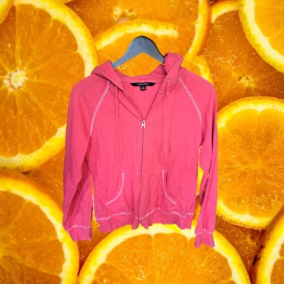 Chadwicks Pink Full Zipper Hooded Sweatshirt Size Small — 第 1/3 张图片