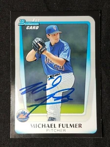 Tarjeta de novato firmada por Michael Fulmer 2011 Bowman Draft Prospects RC Tigers Cubs - Imagen 1 de 2