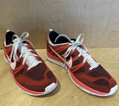 Nike Womens Flyknit One Running Shoes Orange Red 554888-611 Size 11 - Image 1 of 4
