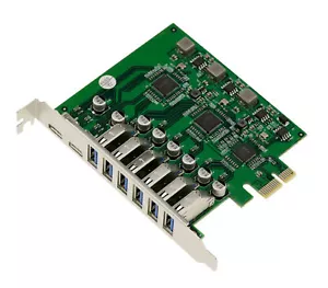 PCIe Card 8 Ports USB 3.0 2x USB3 C 6x USB3 A Self-Powered High Power VL805 - Picture 1 of 4