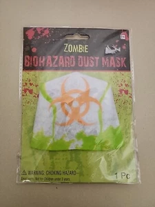 Zombie Biohazard Dust Mask 1 Piece Green Orange - Picture 1 of 3
