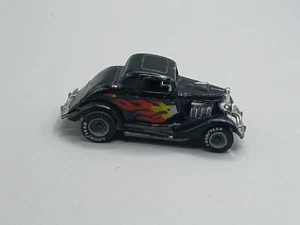 Hot Wheels Real Riders Hi-Rakers 3-Window '34 Ford Coupe Black w/Flames Good  - Picture 1 of 10