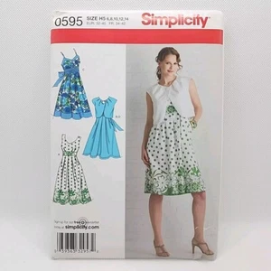 Simplicity 0595 Misses' Dress And Bolero Jacket Sewing Pattern Size 6-14 Uncut - Picture 1 of 8