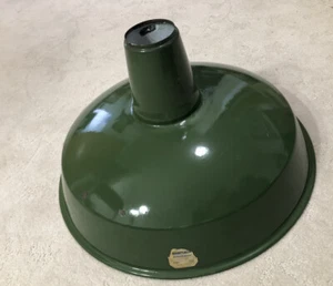 VTG Green Benjamin Porcelain Enamel Industrial 16" Light Fixture SHADE w/ Tag - Picture 1 of 12