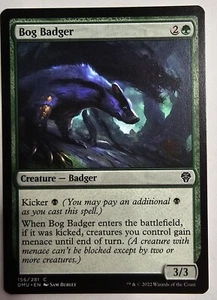 MTG Magic the Gathering Card Bog Badger Creature Badger Green Dominaria United  - Picture 1 of 2