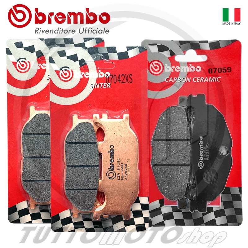 KIT PASTIGLIE FRENO BREMBO YAMAHA T-MAX 500 2006 2007 ANTERIORI POSTERIORI TMAX - Immagine 1 di 1