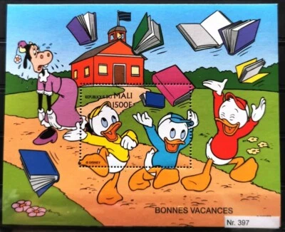 DD1.397 Mali MNH Disney Cartoons Animation Happy holidays Characters Nephews - Image 1 of 4