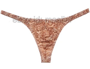 Borsa da uomo a forma di pelle di serpente perizoma biancheria intima bikini tanga fresco retro a T mini slip - Foto 1 di 4