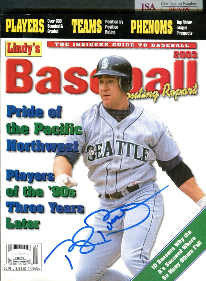 JSA Bret Boone Autographed Signed 2003 Lindy's Scouting Report Magazine TRB 729 - Image 1 of 1