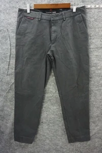 Porsche Pants Mens Black 32R Collab Boss Hugo Boss Pockets Tapered Stretch - Picture 1 of 11
