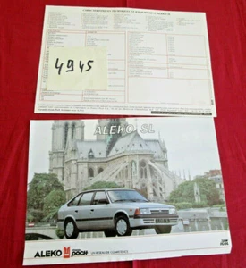N°4945 / prospectus automobile ALEKO SL / Réseau POCH 1993 - Bild 1 von 1