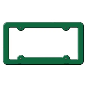 Green Solid Novelty Metal License Plate Frame - Picture 1 of 1