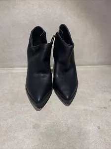 Mix No 6 Darra Black Stiletto (4" high) Ankle Booties Size 7.5 M - Picture 1 of 10