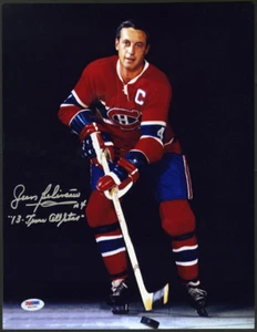 Jean Beliveau SIGNED 11x14 Photo + Insc. Montreal Canadiens PSA/DNA AUTOGRAPHED - Picture 1 of 1