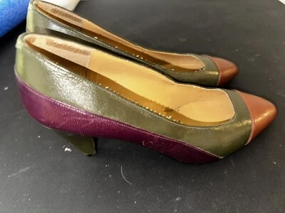 Zapatos de cuero marrón vintage Andrew Geller 7B Foto 1 de 4