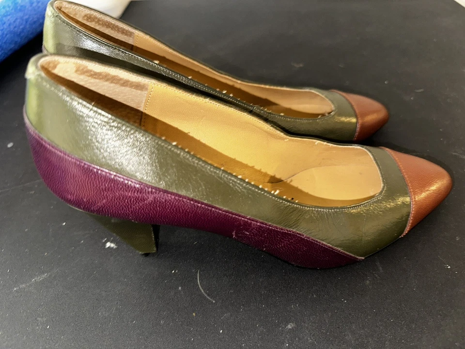 Zapatos de cuero marrón vintage Andrew Geller 7B Foto 1 de 4