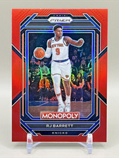 2022-23 RJ BARRETT PRIZM MONOPOLY LIMITED EDITION RJ BARRETT RED 75/99 NY KNICKS