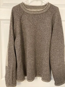 The Territory Ahead Sweater Mens XL Crewneck Wool Ramie Blend Brown - Picture 1 of 11